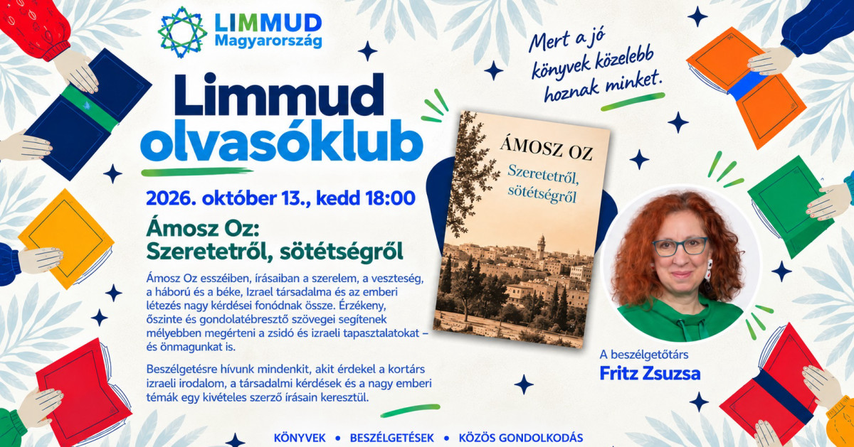Limmud OlvasóKlub | Ámosz Oz: Szeretetről, sötétségről cover image